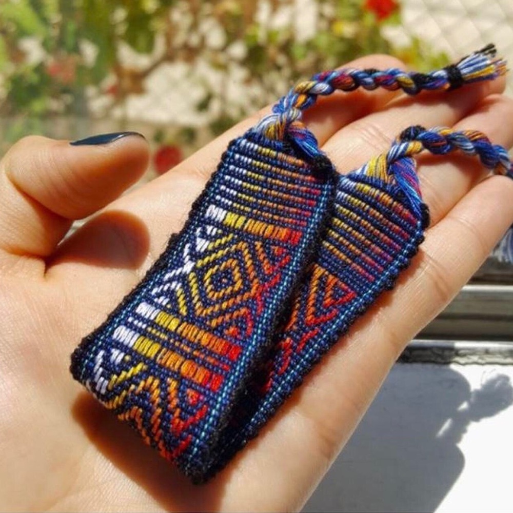 Boho Vibrant (Wide) Woven Bracelet - Picture 1 of 4
